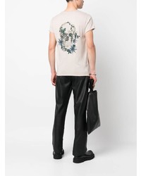Мужская бежевая футболка с v-образным вырезом от Zadig & Voltaire