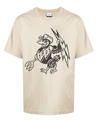 Мужская бежевая футболка с длинным рукавом с принтом от WTAPS