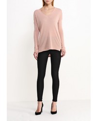 Женская бежевая футболка с длинным рукавом от Mango