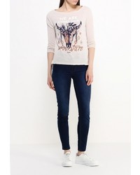 Женская бежевая футболка с длинным рукавом от SPRINGFIELD