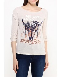 Женская бежевая футболка с длинным рукавом от SPRINGFIELD