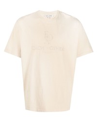 Мужская бежевая футболка с круглым вырезом с вышивкой от Each X Other
