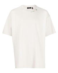 Мужская бежевая футболка с круглым вырезом с вышивкой от FIVE CM