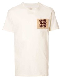 Мужская бежевая футболка с круглым вырезом с вышивкой от Kent & Curwen