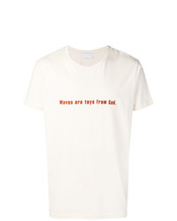 Мужская бежевая футболка с круглым вырезом с вышивкой от The Silted Company