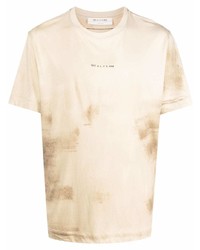 Мужская бежевая футболка с круглым вырезом с принтом тай-дай от 1017 Alyx 9Sm