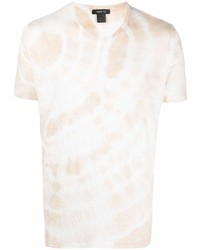 Мужская бежевая футболка с круглым вырезом с принтом тай-дай от Avant Toi