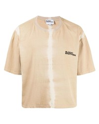 Мужская бежевая футболка с круглым вырезом с принтом тай-дай от Blood Brother