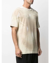 Мужская бежевая футболка с круглым вырезом с принтом тай-дай от 1017 Alyx 9Sm