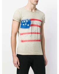 Мужская бежевая футболка с круглым вырезом с принтом от Converse