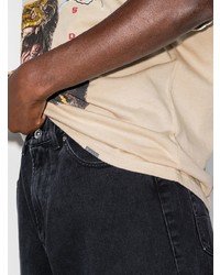 Мужская бежевая футболка с круглым вырезом с принтом от Represent