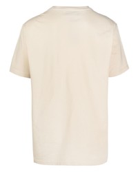 Мужская бежевая футболка с круглым вырезом с принтом от Koché