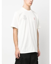 Мужская бежевая футболка с круглым вырезом с принтом от Undercover