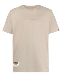 Мужская бежевая футболка с круглым вырезом с принтом от Izzue