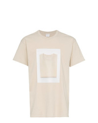 Мужская бежевая футболка с круглым вырезом с принтом от Just A T-Shirt