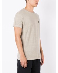 Мужская бежевая футболка с круглым вырезом с принтом от OSKLEN