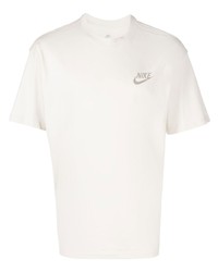 Мужская бежевая футболка с круглым вырезом с принтом от Nike