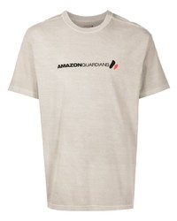 Мужская бежевая футболка с круглым вырезом с принтом от OSKLEN
