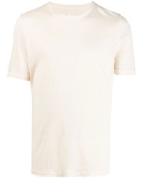 Мужская бежевая футболка с круглым вырезом от 120% Lino