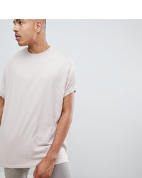 Мужская бежевая футболка с круглым вырезом от ASOS DESIGN