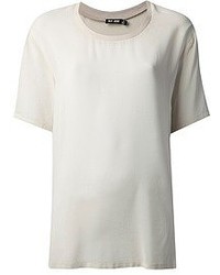 Женская бежевая футболка с круглым вырезом от BLK DNM