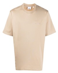 Мужская бежевая футболка с круглым вырезом от Burberry