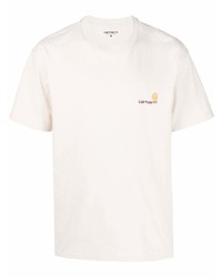 Мужская бежевая футболка с круглым вырезом от Carhartt WIP