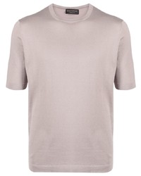 Мужская бежевая футболка с круглым вырезом от Dell'oglio