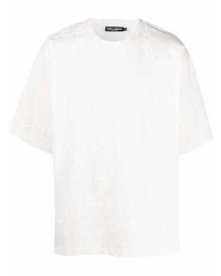 Мужская бежевая футболка с круглым вырезом от Dolce & Gabbana