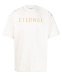 Мужская бежевая футболка с круглым вырезом от Fear Of God