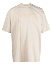 Мужская бежевая футболка с круглым вырезом от Fear Of God