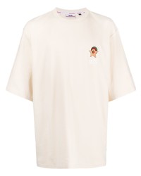 Мужская бежевая футболка с круглым вырезом от Gcds