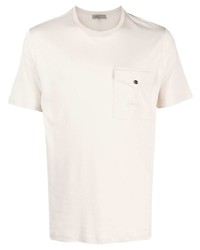 Мужская бежевая футболка с круглым вырезом от Herno