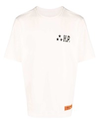 Мужская бежевая футболка с круглым вырезом от Heron Preston