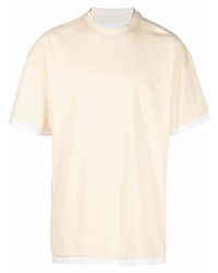 Мужская бежевая футболка с круглым вырезом от Jil Sander