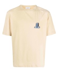 Мужская бежевая футболка с круглым вырезом от Lanvin