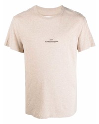Мужская бежевая футболка с круглым вырезом от Maison Margiela