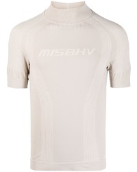 Мужская бежевая футболка с круглым вырезом от Misbhv