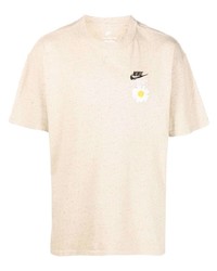 Мужская бежевая футболка с круглым вырезом от Nike