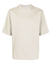 Мужская бежевая футболка с круглым вырезом от Off-White