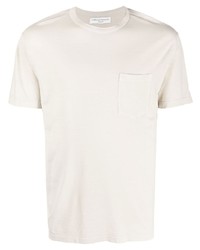 Мужская бежевая футболка с круглым вырезом от Officine Generale