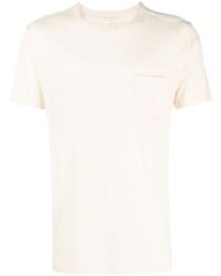Мужская бежевая футболка с круглым вырезом от Officine Generale