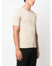 Мужская бежевая футболка с круглым вырезом от Tom Ford