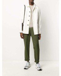 Мужская бежевая футболка с круглым вырезом от Sunspel