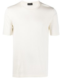 Мужская бежевая футболка с круглым вырезом от Roberto Collina