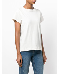 Женская бежевая футболка с круглым вырезом от A.P.C.