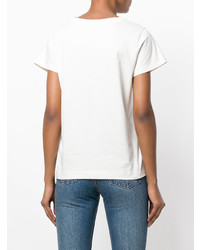 Женская бежевая футболка с круглым вырезом от A.P.C.