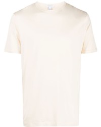 Мужская бежевая футболка с круглым вырезом от Sunspel