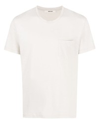 Мужская бежевая футболка с круглым вырезом от Zadig & Voltaire