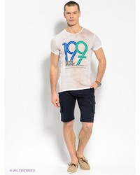 Мужская бежевая футболка с принтом от JB casual